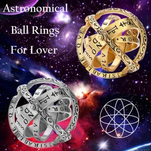 Openable Astronomical Ball Ring – Rotating Sphere Planet Ring Jewelry