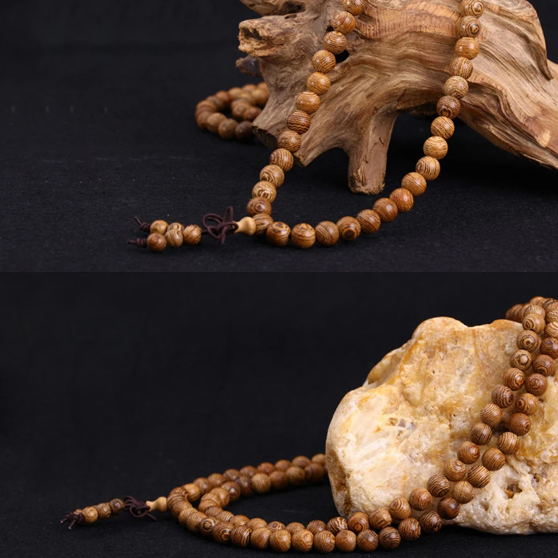 HTB1LTyUKeySBuNjy1zdq6xPxFXay.webp 108 Beads Mala Bracelet β Wenge Wood Tibetan Buddhist Rosary Jewelry