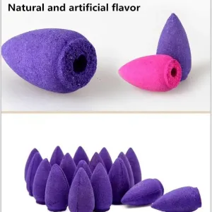 Mixed Natural Incense Rose Jasmine Lavender Osmanthus Sakura Smoke Cone Reflux Tower Incense Backflow Incense Bullet
