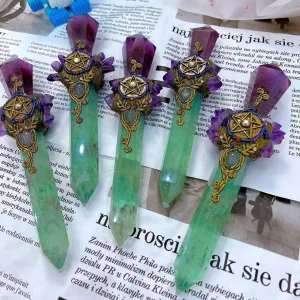 Handmade Crystal Magic Wand – Healing Spiritual Witchcraft Magic Stick