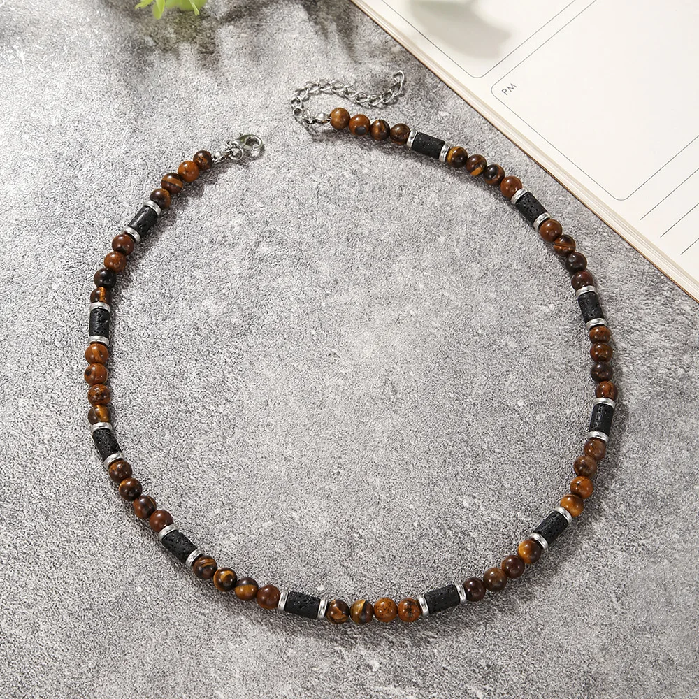 S3213eaeaa468468d9c24c28313fd751dm.webp Men's Tiger Eye Stone Beaded Necklace – Wave Stitching Design