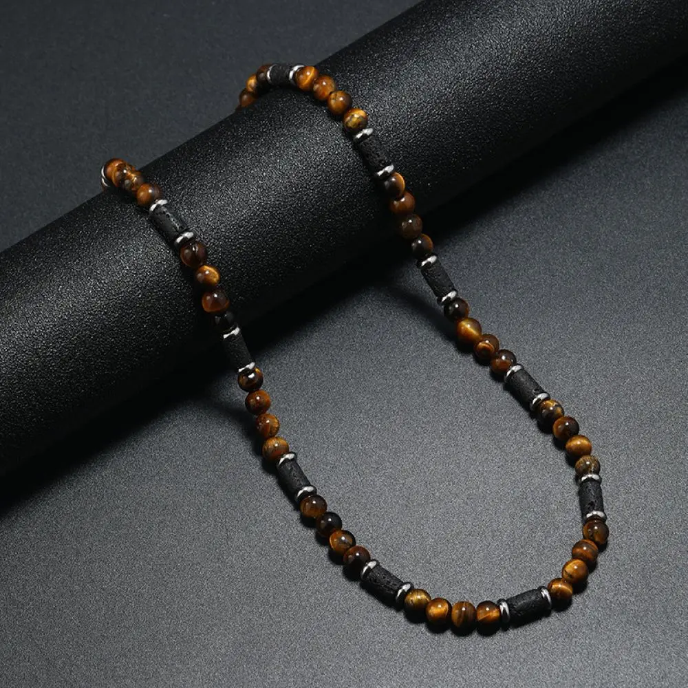 S49654ff62dc6481fa5e821c6c6cae7a6l.webp Men's Tiger Eye Stone Beaded Necklace – Wave Stitching Design