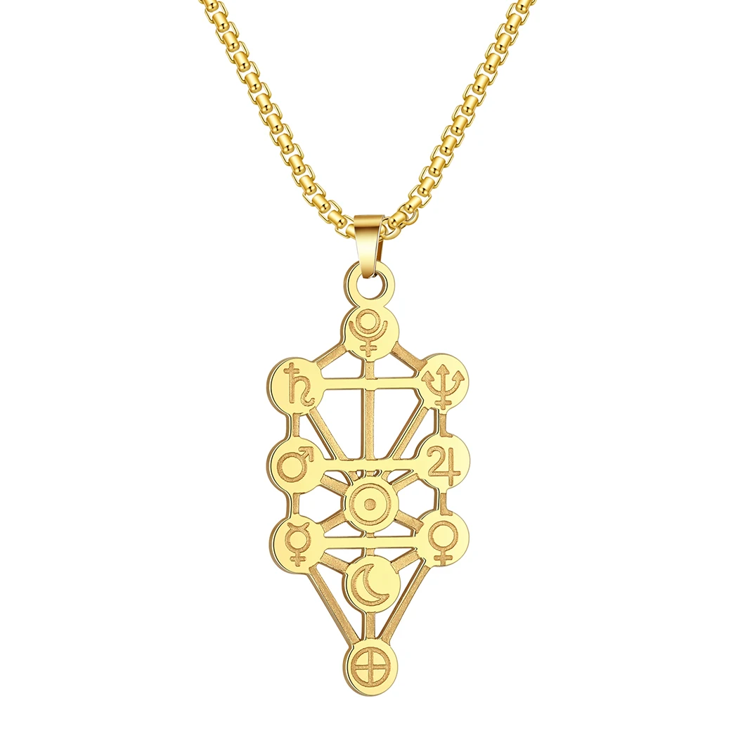 S5b266474eda74978bdd33bfbb3c28978C.webp Kinitial Zodiac Tarot Pendant Necklace – Sacred Geometry Amulet Jewelry