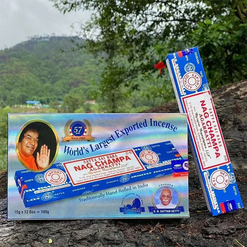 S7d430306dbb24702a354c95839decb95N.webp 12box/6box Satya India Stick Incenses White Sage Sandalwood Palo Santo Peruvian Sacred Wood Aromatherapy Home Incense NAG Champa
