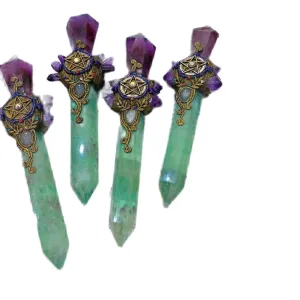 Handmade Crystal Magic Wand – Healing Spiritual Witchcraft Magic Stick
