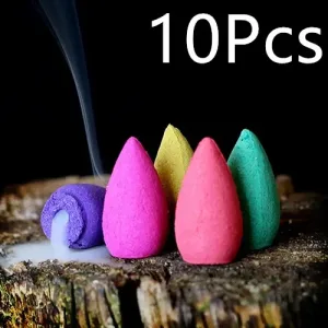 Mixed Natural Incense Rose Jasmine Lavender Osmanthus Sakura Smoke Cone Reflux Tower Incense Backflow Incense Bullet