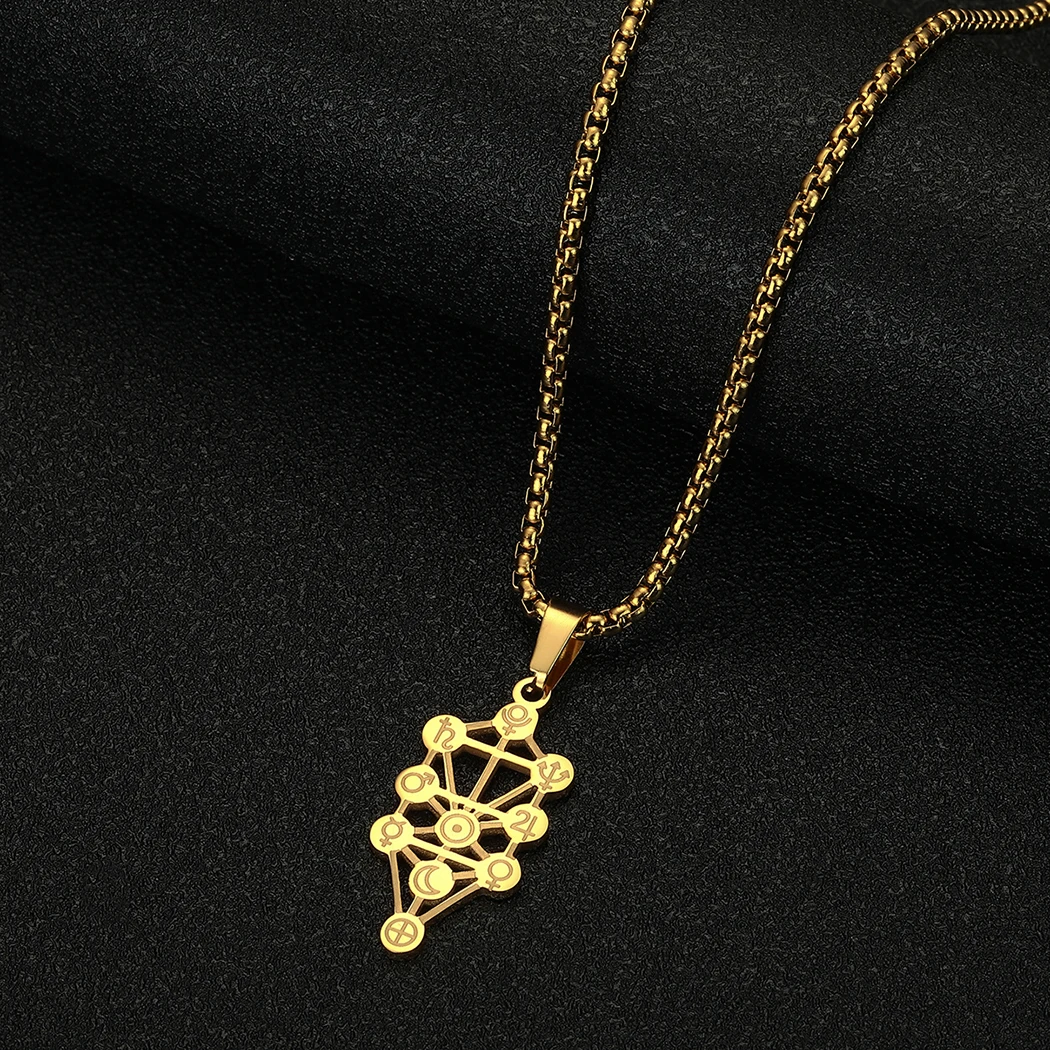 Scb6e935e7dfc4f33bc1d783114a0f813E.webp Kinitial Zodiac Tarot Pendant Necklace – Sacred Geometry Amulet Jewelry