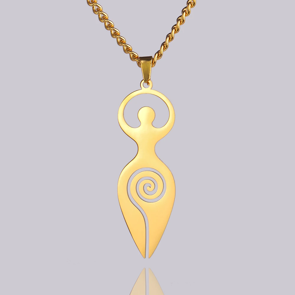 Se477814ea2dd45f585e3a9ea4c7de8d0e.webp Dawapara Religious Spiral Goddess of Fertility Necklace Spiritual Symbol Wiccan Pendant Stainless Steel Women Jewelry
