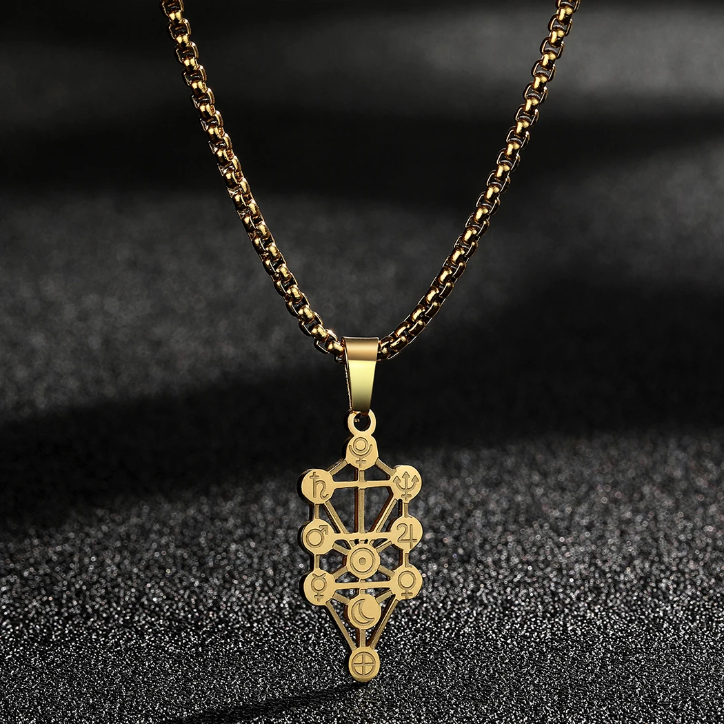 Sf02c3d959943474b91a62fed431c028bY.webp Kinitial Zodiac Tarot Pendant Necklace – Sacred Geometry Amulet Jewelry